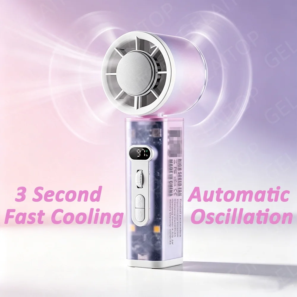 Usb Desk Fan - 2026 Portable Handheld Fan Auto Oscillation