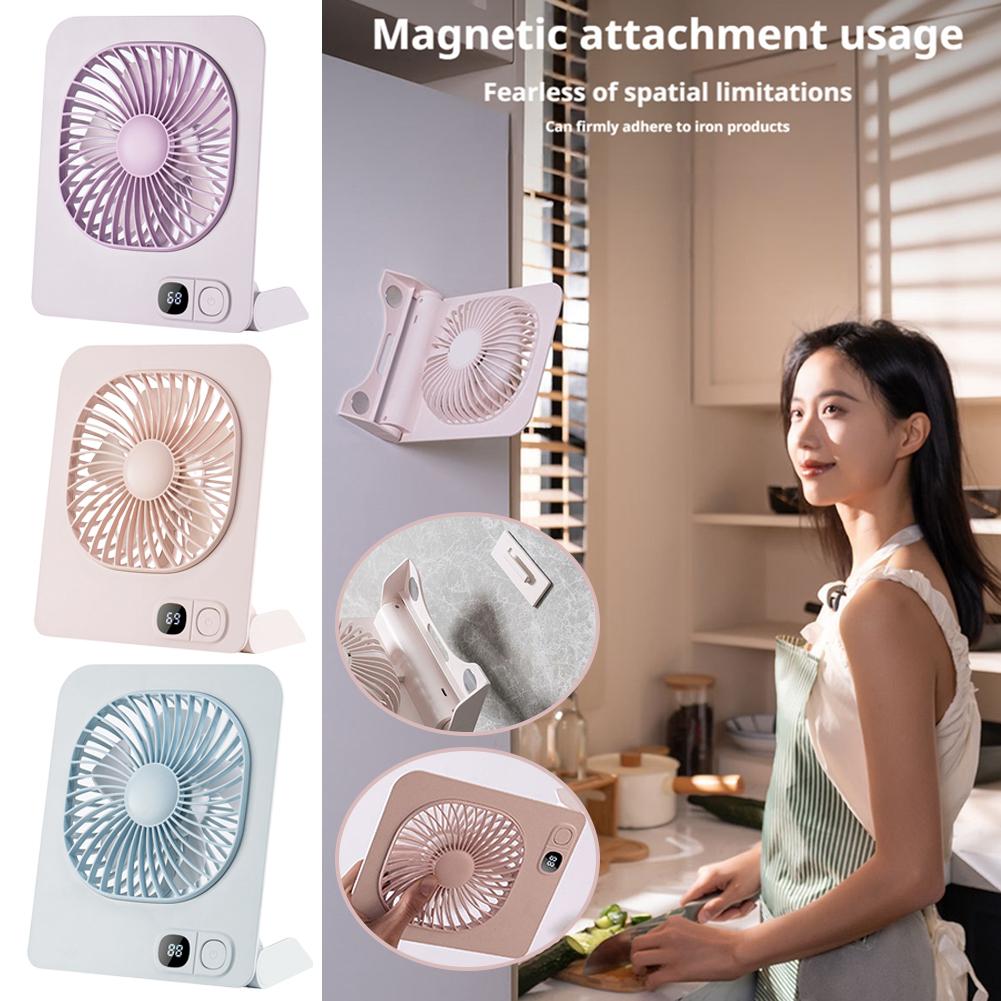 Usb Desk Fan - USB Rechargeable Magnetic Mini Desk Fan