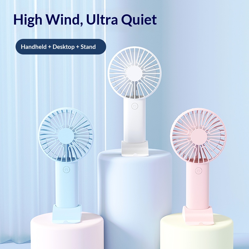Usb Desk Fan - Mini Handheld Fan, 3 In 1