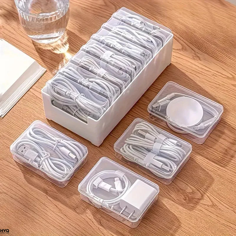 Cable Management Box - Cable Organizer, Durable Plastic Storage Box,