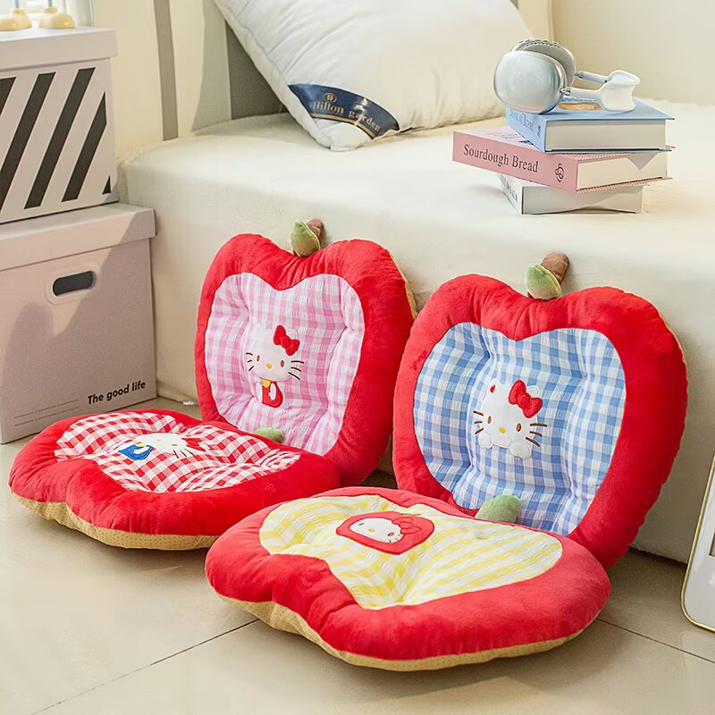Home Office Cozy - Cute Hello Kitty Apple Shaped Plush
