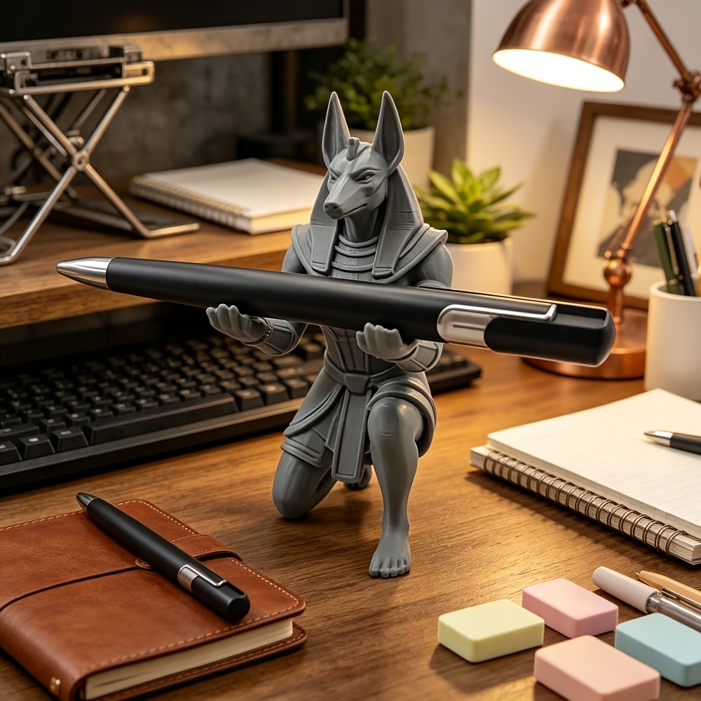Home Office Freelancer - Ancient Figurine Pen Holder Kneeling Statue