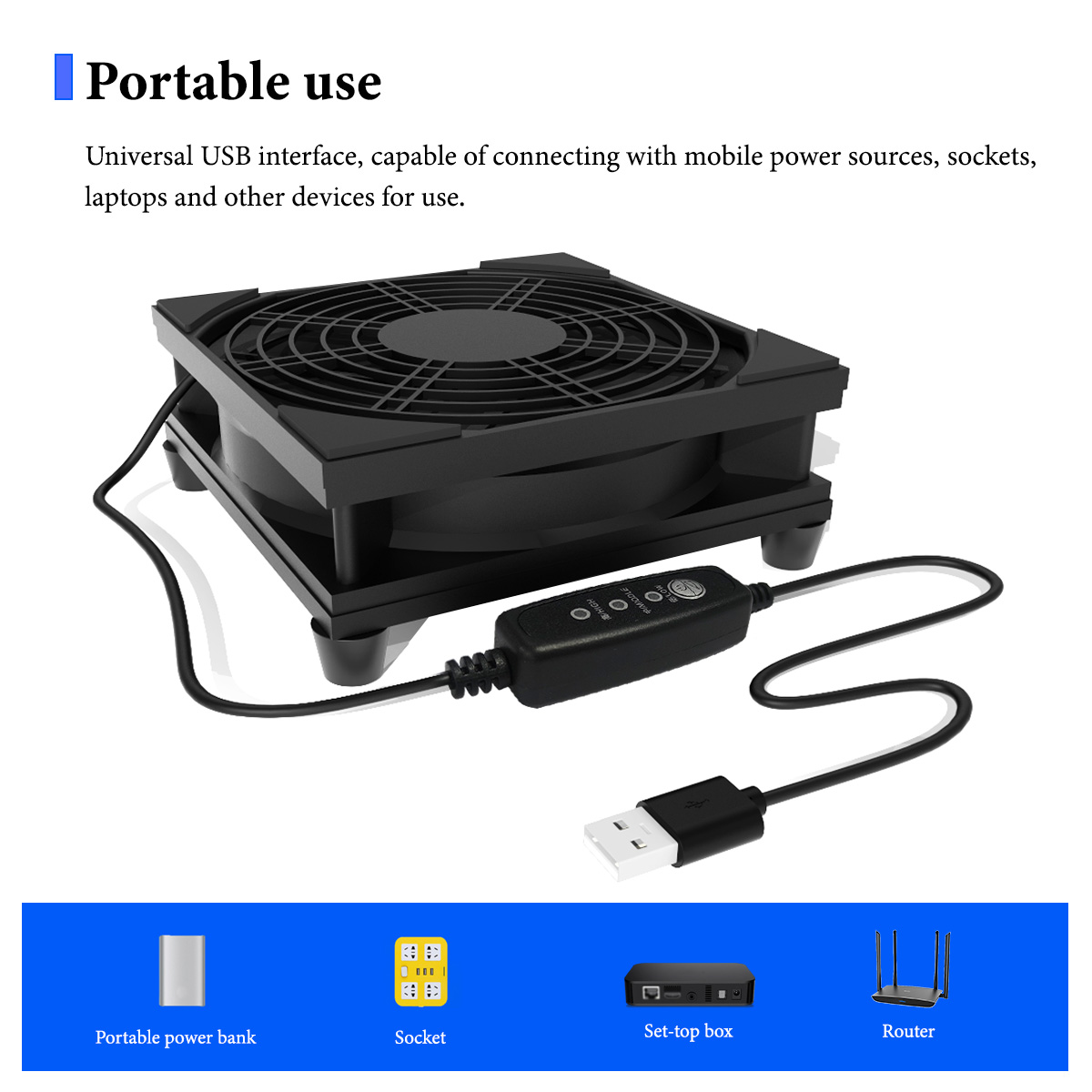USB 3-Speed Quiet Cooling Fan  - đánh giá và giá Usb Desk Fan