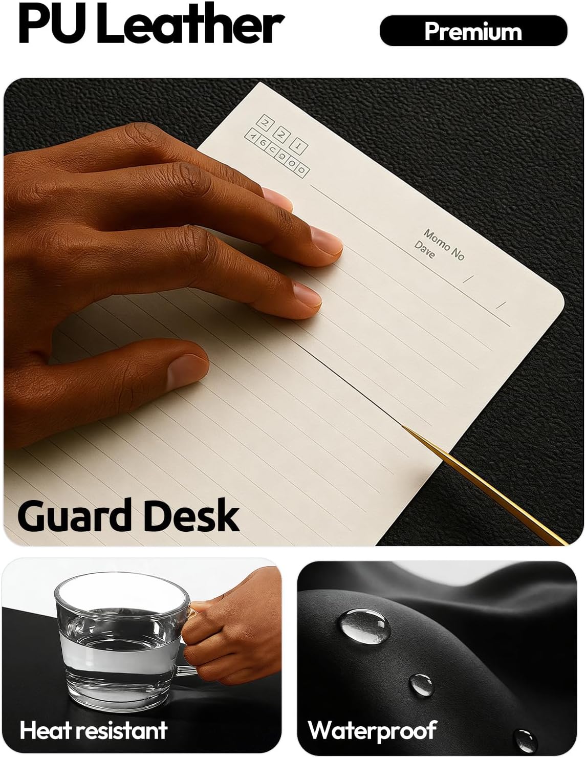 Large PU Leather Desk Pad Prot - đánh giá và giá Desk Mat Leather