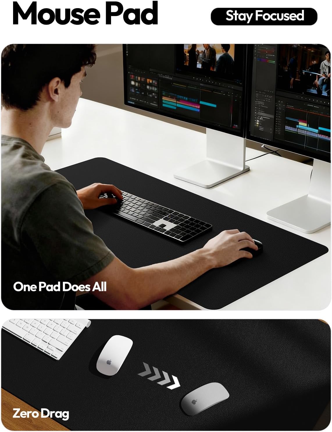 Large PU Leather Desk Pad Prot - đánh giá và giá Desk Mat Leather