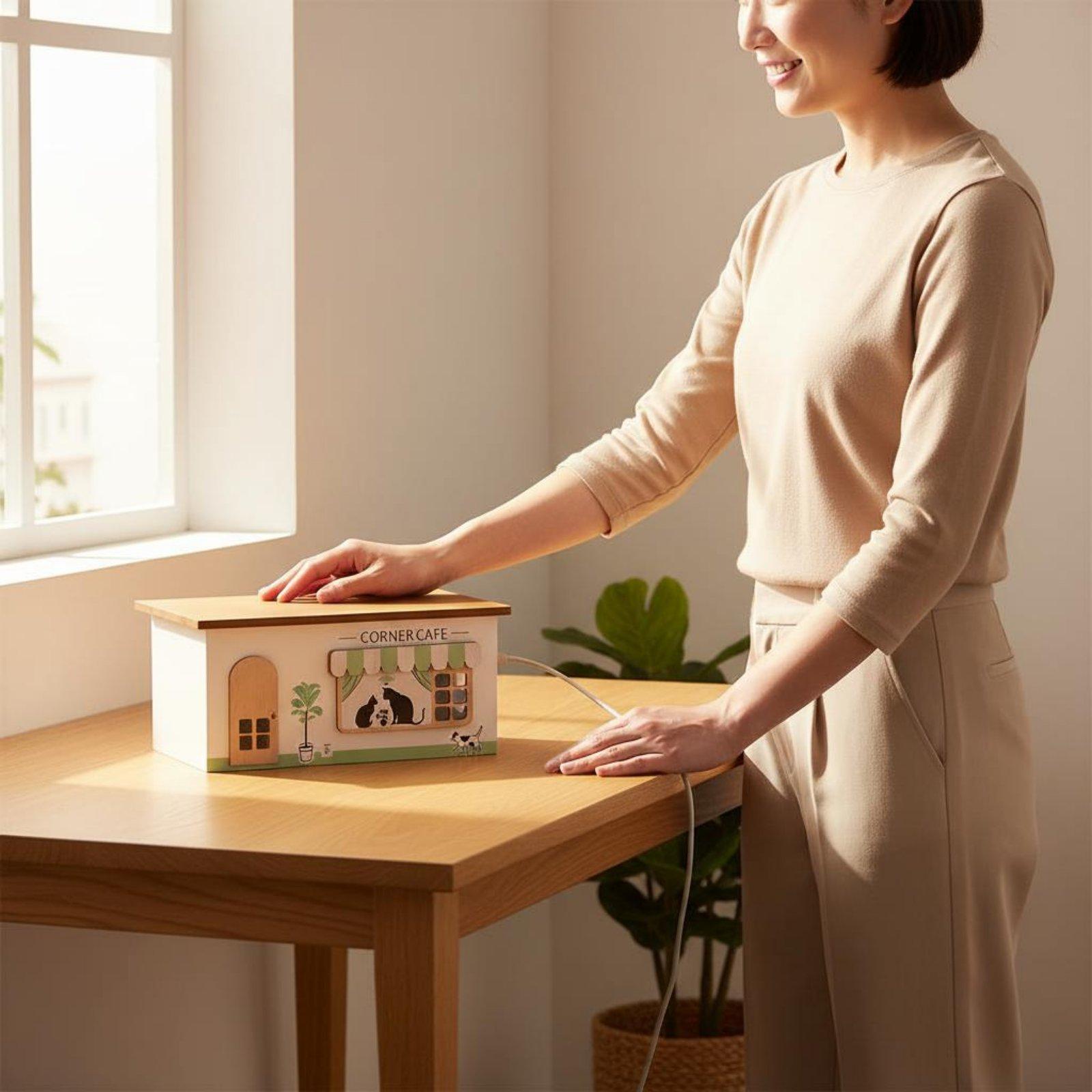 Wooden Cord Management Box Tid - đánh giá và giá Cable Management Box