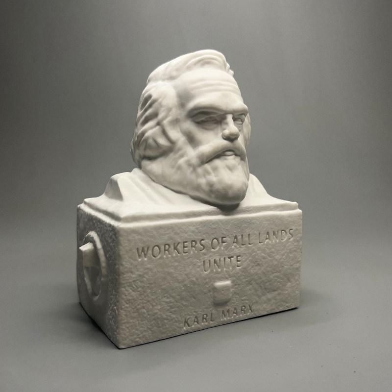 Karl Marx Plaster Bust Sculptu - đánh giá và giá Home Office With Library