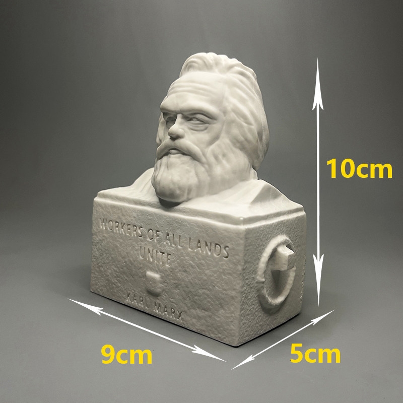 Karl Marx Plaster Bust Sculptu - đánh giá và giá Home Office With Library