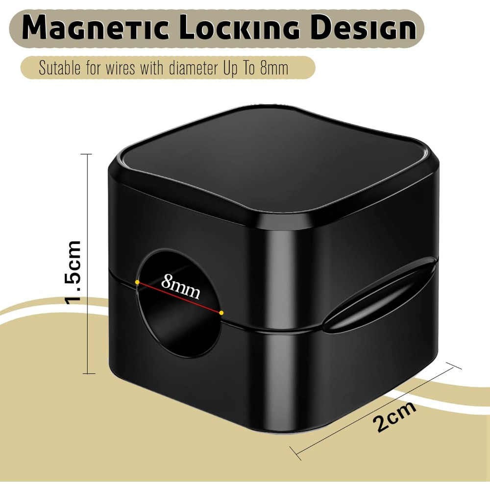 Magnetic Cable Clips for Cord  - đánh giá và giá Cable Management Box