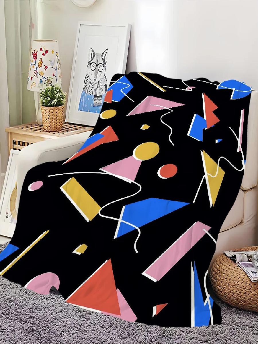 Memphis Art Throw Blanket Soft - đánh giá và giá Home Office Cozy