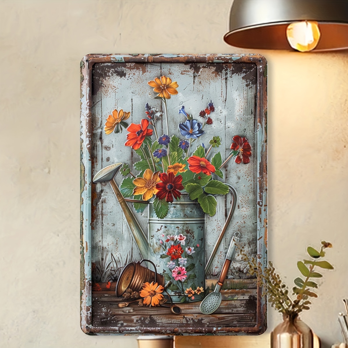 Retro floral metal sheet signa - đánh giá và giá Home Office With Library