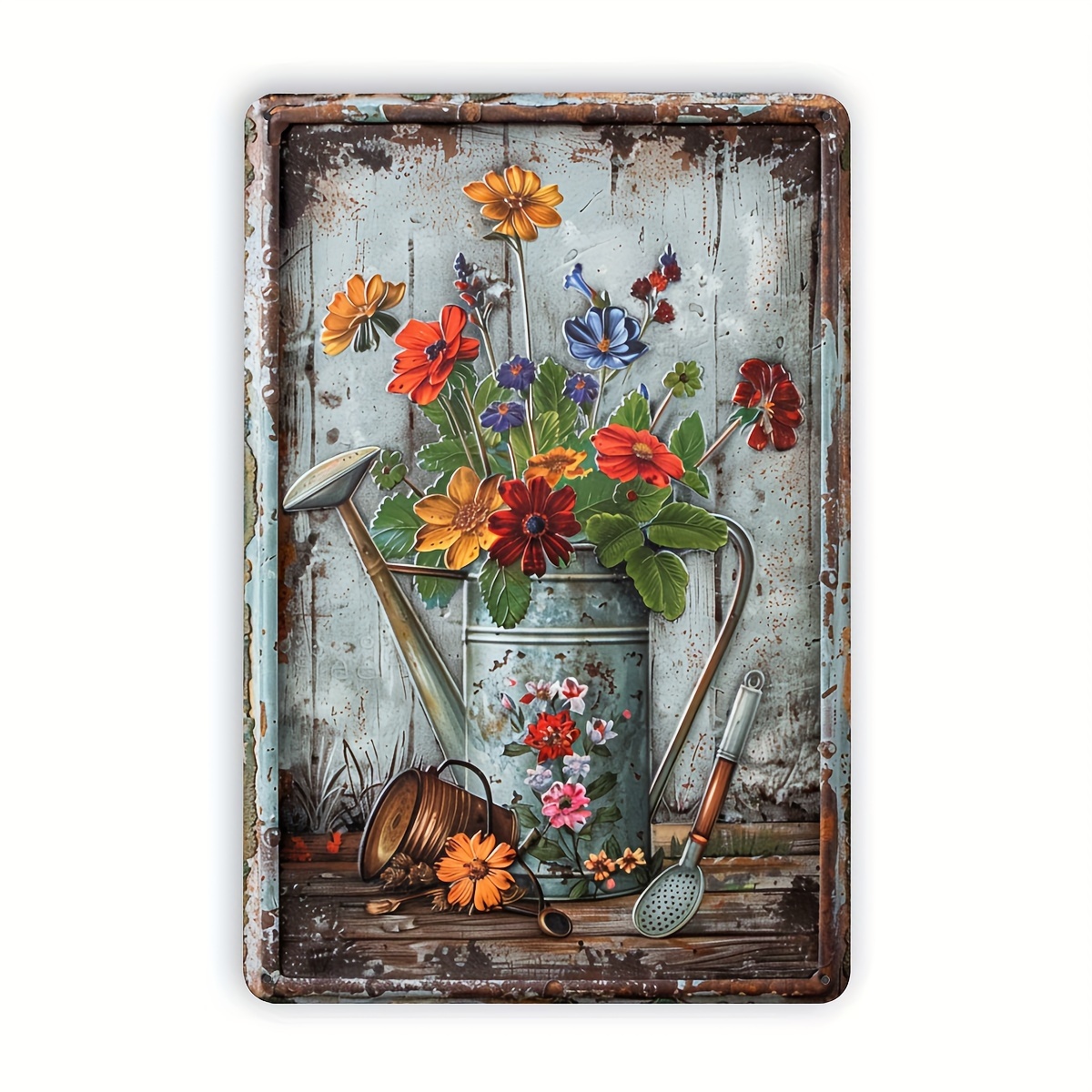 Retro floral metal sheet signa - đánh giá và giá Home Office With Library