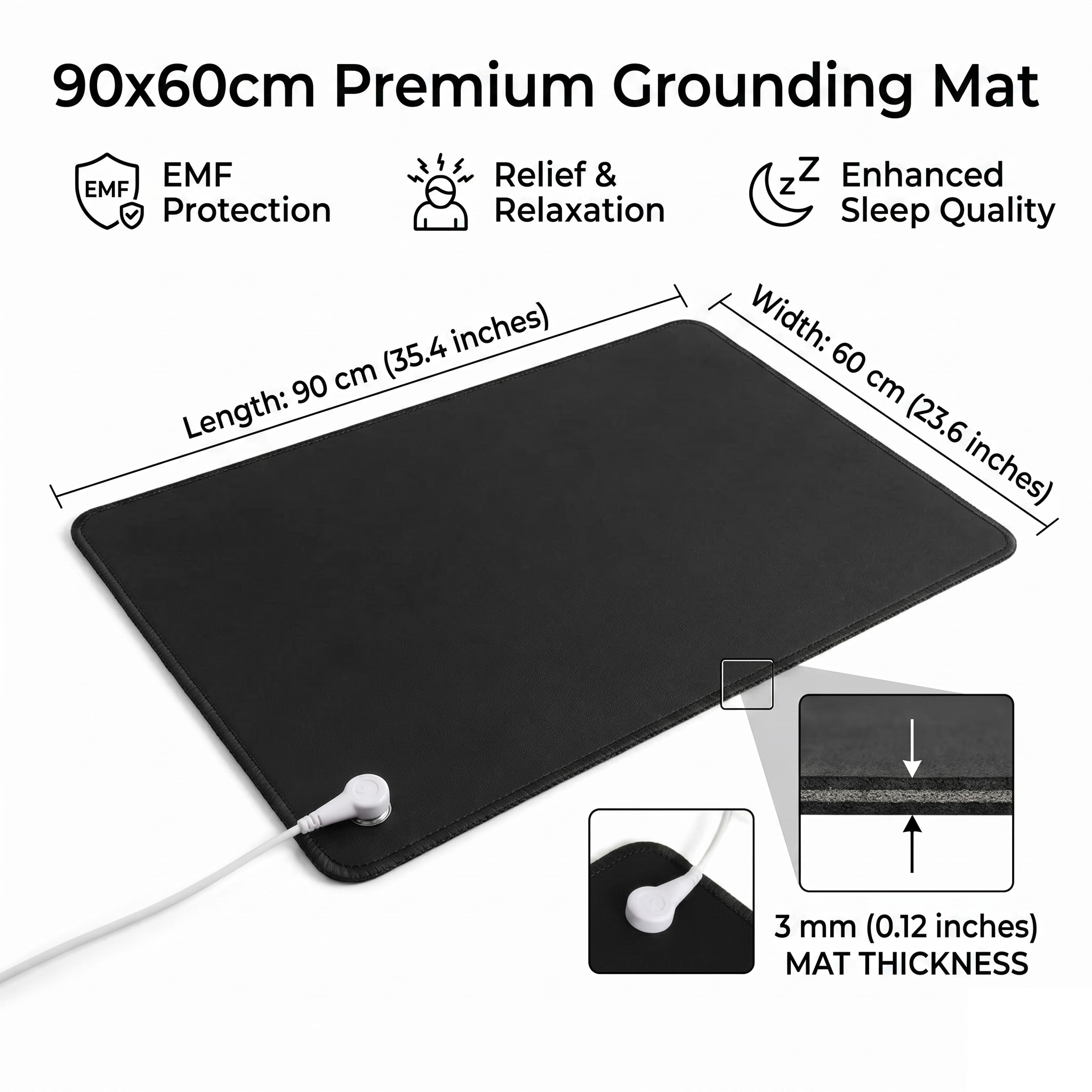 3mm PU Leather Grounding Mat E - đánh giá và giá Desk Mat Leather