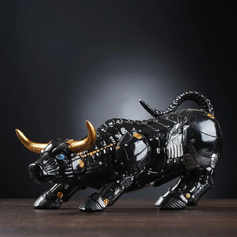 Futuristic Bull Robot Sculptur - đánh giá và giá Home Office Marketing